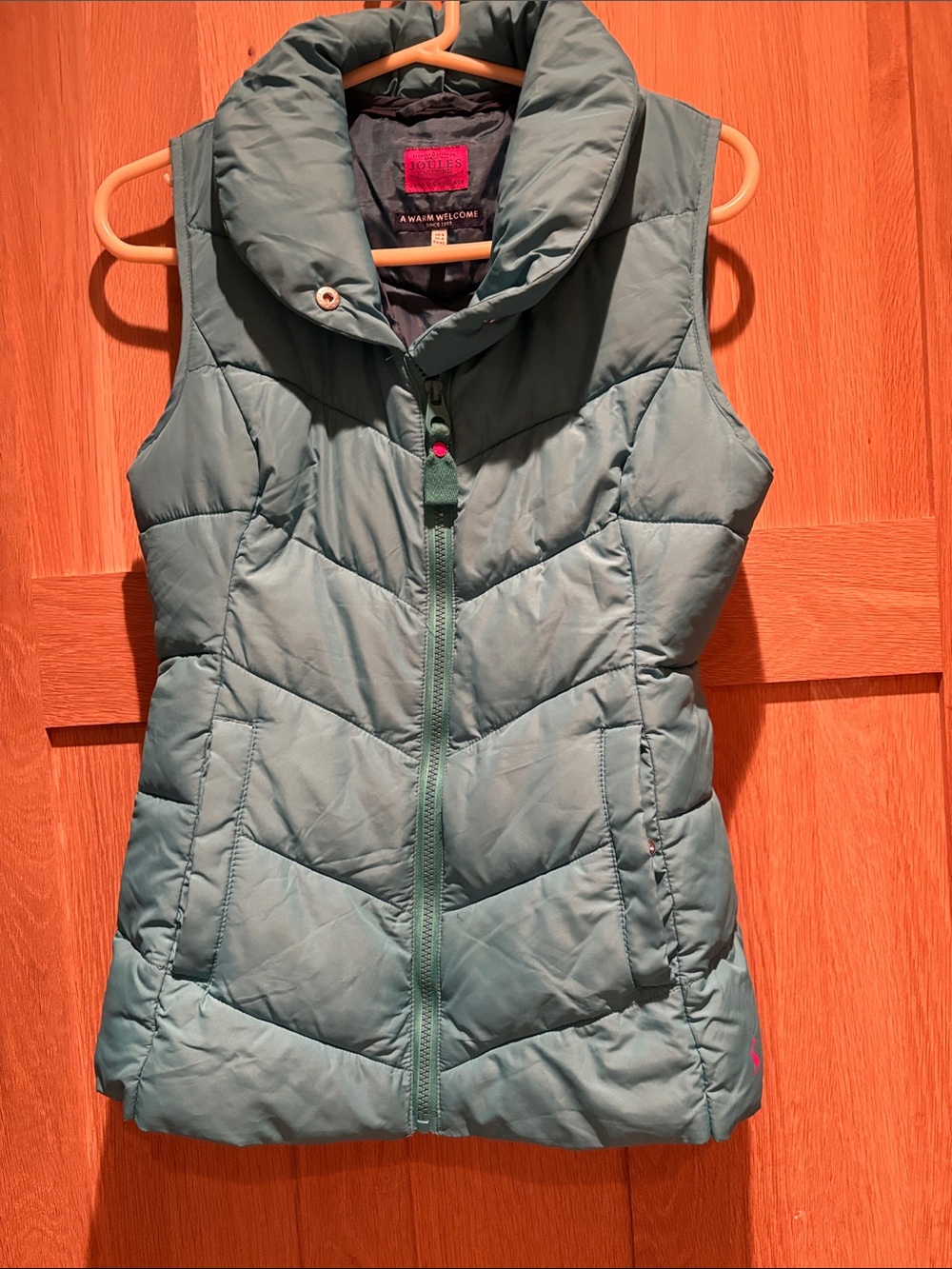 Joules Light Teal Quilted Puffer Vest